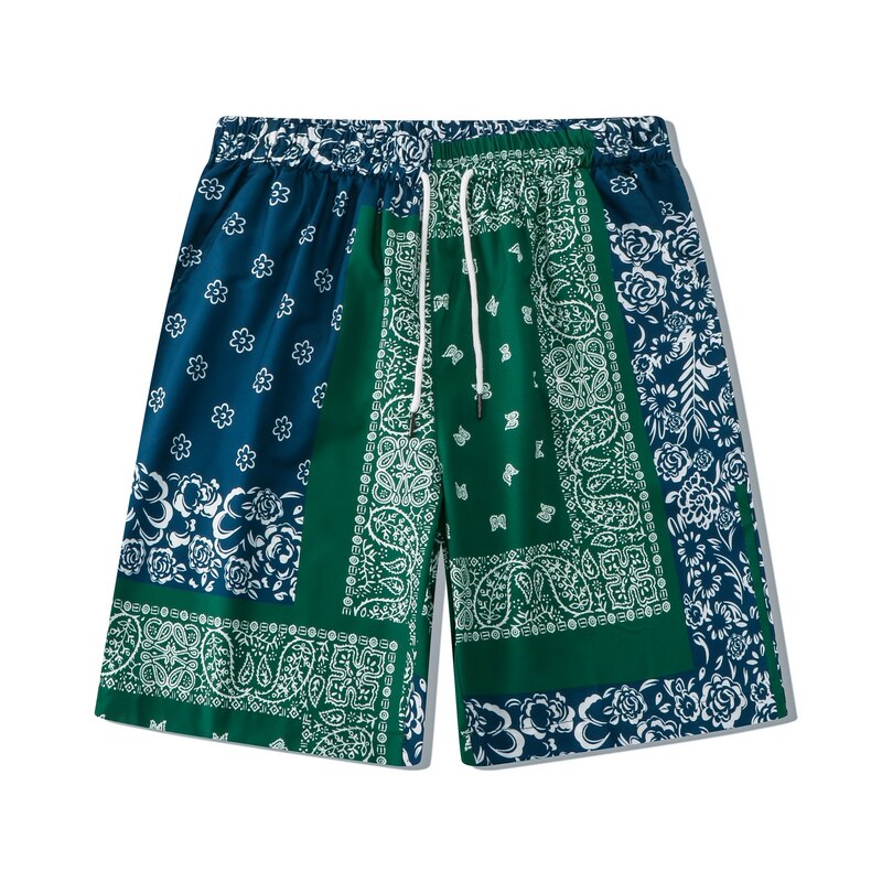 Blue and Green Bandana Set