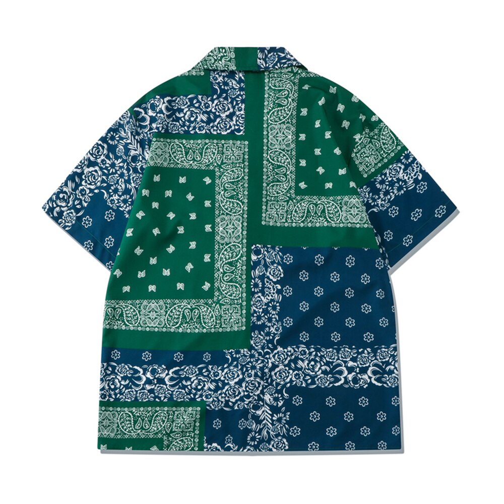 Blue and Green Bandana Set